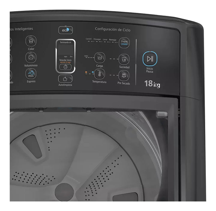 Lavadora Automática Mabe LMC48100WDAB0 18 Kg Carga Superior Digital Diamond Gray