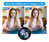 Webcam Camara Web Linkon 2k 1440p Usb Microfono + Tripode Color Negro