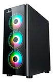Chasis Gabinete Iceberg Crystal G9 Atx - 4 Ventiladores Rgb Color Negro