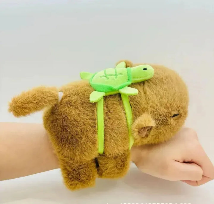 Peluche Capibara Cola Giratoria Luz Led Música Juguete Niños Café