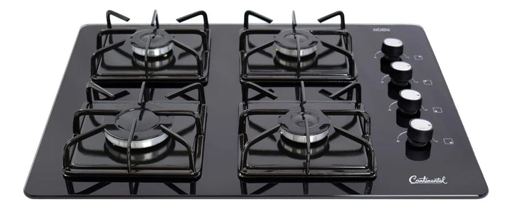 Estufa De Empotrar Vidrio Templado Gas Natural Color Negro