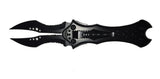Cuchillo Navaja Táctico Supervivencia Daga Plegable Metal Negro