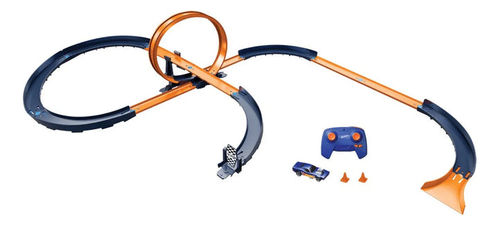 Juego De Pistas Rc Hot Wheels Con Vehículo Y 30 Piezas