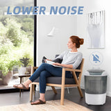 Mini Lavadora Portátil Con Secadora 2.5 Kg Blanca Gris