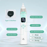 Aspirador Nasal Electrico Recargable Musical Para Bebe Blanco