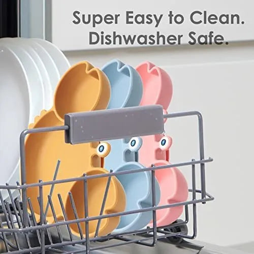 Rocced Platos Con Ventosa Para Bebé, Platos De Silicona Con