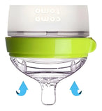 Comotomo biberón de silicona 150ml anticólico color verde 2 unidades