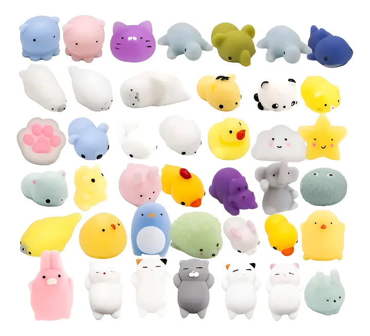 10 Muñequitos Animalitos Mini Anti Stress Ansiedad Squishy