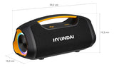 Parlante Hyundai Portátil Bluetooth/fm 120/watts Impermeable Negro