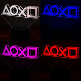 Lámpara Led Botones Play Station Holograma Decoración Regalo Negra