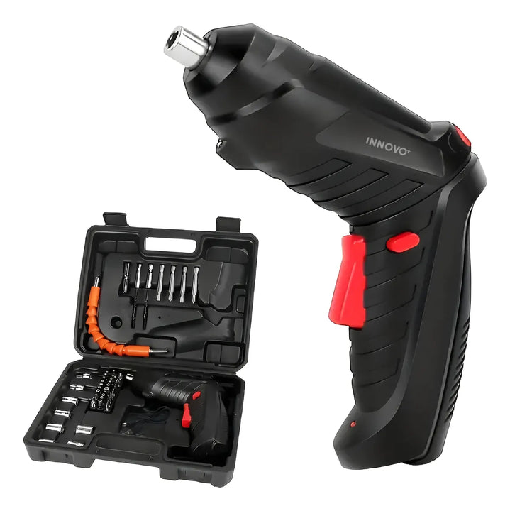 Atornillador Inalambrico Recargable 50 En 1 Con Estuche - Negro - 50