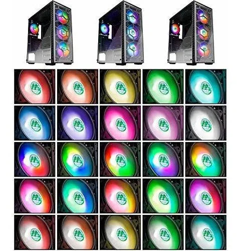 Musetex Atx Mid-tower Chasis Gaming Pc Case 4 Ventiladores