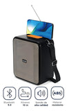 Parlante Radio Bluetooth Portatil Microfono Micro Sd Fm Color Gris
