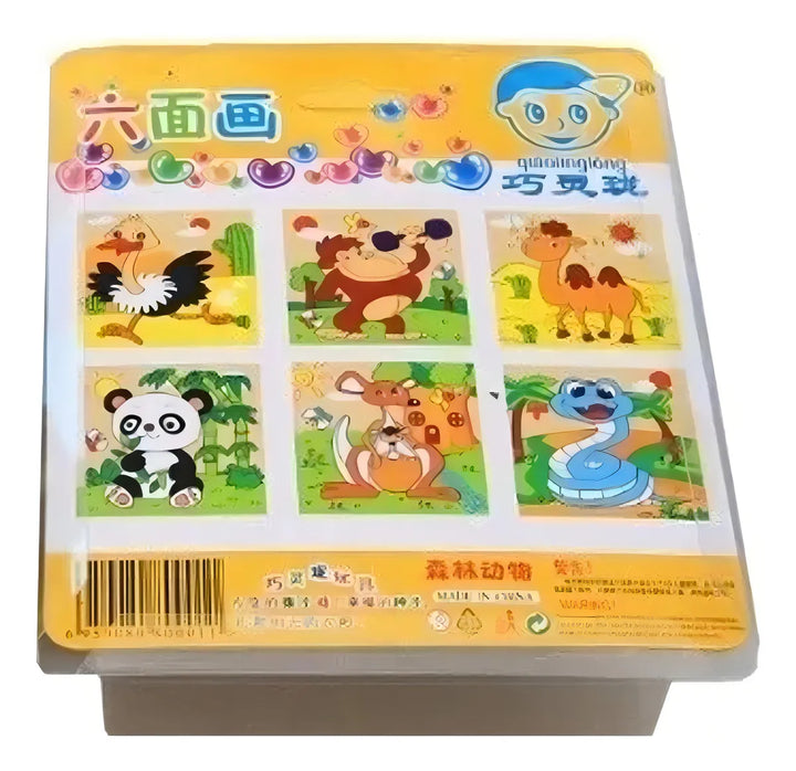 Rompecabezas Madera 6 En 1 Juguete Cubo Didáctico De 16 Pcs