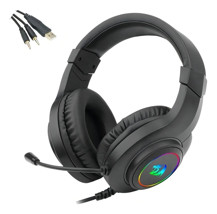 Auriculares Gamer Redragon H260 Hylas Rgb Ps4 Ps5 Pc 3.5mm Negro