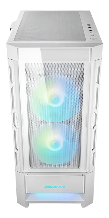 Armario Cougar Duoface Rgb de vidrio templado blanco para jugadores. Medio