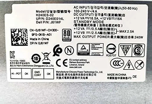 Fuente De Poder 240w Para Dell Optiplex