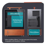 Jonsbo T7 Negro Micro Atx Pc Caso Chasis De Aluminio Con