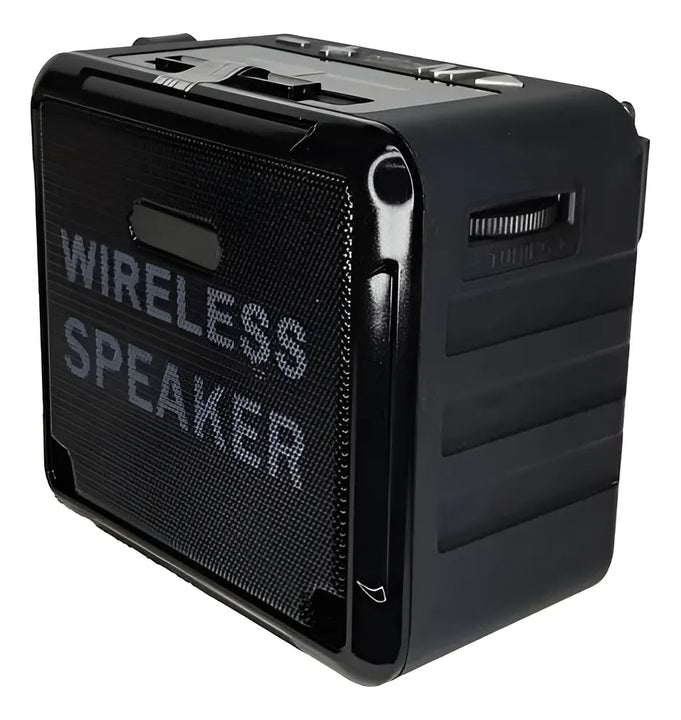 Parlante Bluetooth Recargable Radio Am/fm/sw Usb Auxiliar 88 Negro