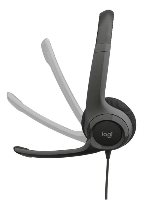 Audífonos / Diadema Con Micrófono Logitech Usb Headset H390 Negro