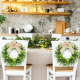 Set De 32 Wreaths Navideños Con Luces Led Y Listón - Zeyune