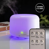 Combo 2: Difusores De Aromaterapia, Humificador Ultrasonico - Blanco