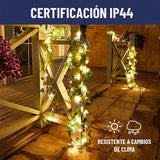 Guirnalda Luces Led Solar Cortina Hojas Enredadera Set 2 X7m