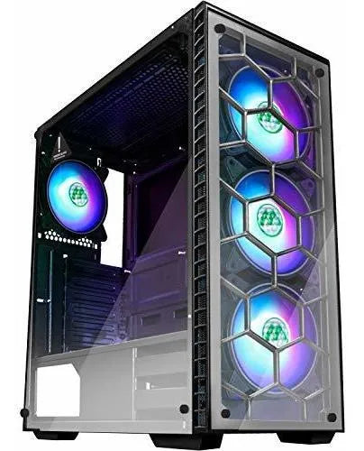 Musetex Atx Mid-tower Chasis Gaming Pc Case 4 Ventiladores