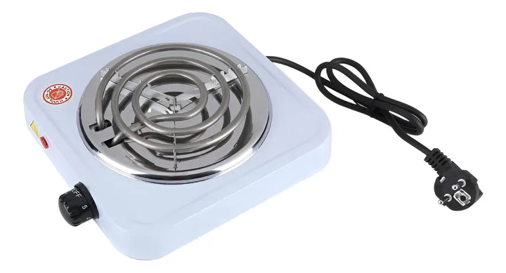 Estufa Eléctrica Portátil Cocina Sobre Mesa Un Puesto Blanco