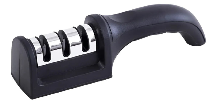 Afilador De Cuchillos Tijeras Navajas En Acero Inoxidable Color Negro