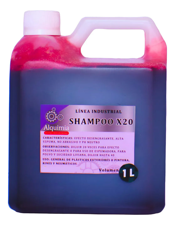 Litro De Shampoo X20 Ph Neutro Concentrado Rinde 40 Veces