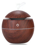 Humidificador Ultrasónico Qatar Shop 130mL Luz Nocturna Aromático Marrón Oscuro