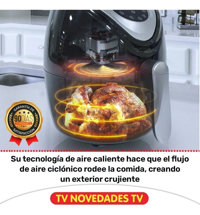 Freidora De Aire 3.2 Litros Digital Breivon Air Fryer Negro
