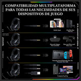 Auriculares profesionales para jugadores Onikuma X31 Rgb negros