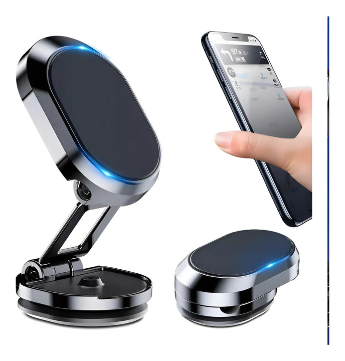 Soporte Porta Celular Magnetico Holder Carro Coche Auto Gps Plateado