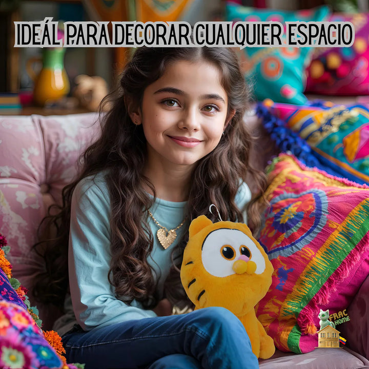 Regalo Peluche Muñeco Juguete Gato Gatico Minino Felino Michi Exótico Expresivo Premium Suave Felpa Naranja Tierno Adorable Encantador Decorativo Infantil Ideal