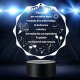 Lámpara De Noche Regalo Felicitaciones Grado Decoración Negro