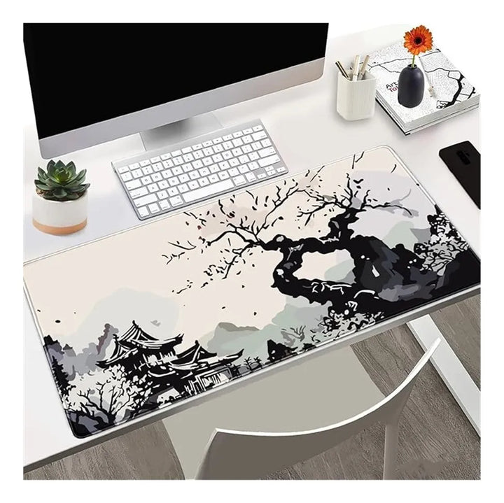 Alfombrilla De Mouse Anime Japonés 80x39 Escritorio Completo Gris Anime Japones