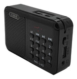 Radio Portatil Altavoz Fm Usb Sd Análogo Recargable Bolsillo