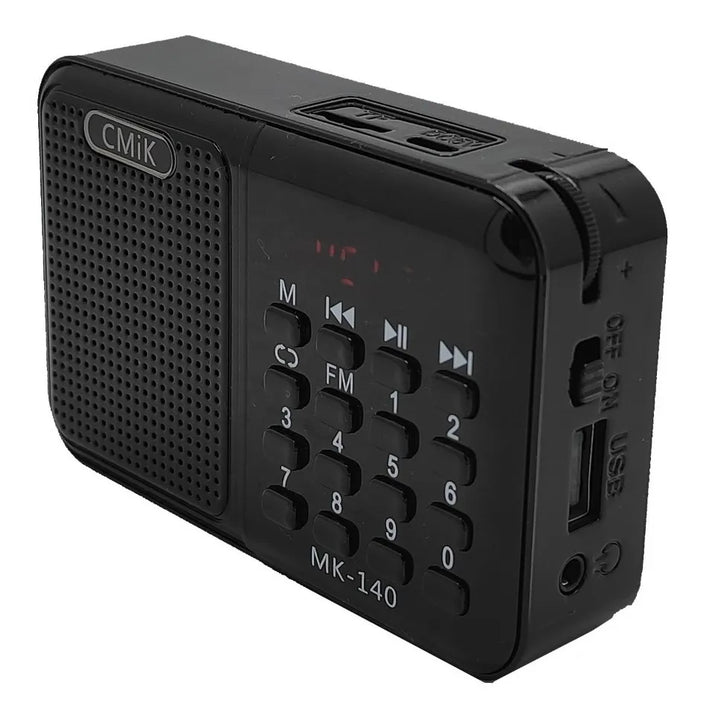 Radio Portatil Altavoz Fm Usb Sd Análogo Recargable Bolsillo