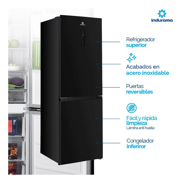 Nevera Indurama Tipo Europeo Ri-6357 Negro