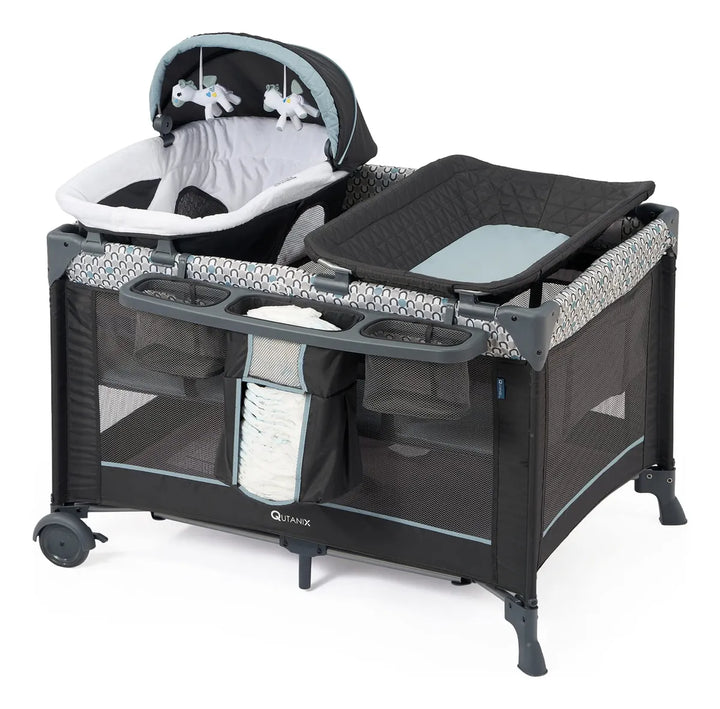 Cuna Plegable 5 En 1 Para Bebé Con Cambiador Y Moisés