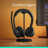 Logitech Zone 300, Diadema Bt Inalámbrica, 2 Micrófonos, Blk Color Negro Luz Blanco