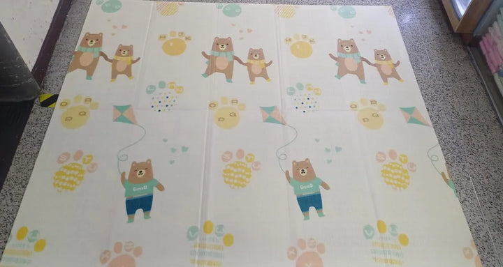 Tapete Extra Grande Plegable Para Bebé 200x180 Cm Doble Faz