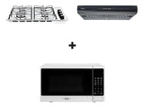 Combo Haceb: Estufa De Empotrar 60x43 + Campana + Microondas Color Gris