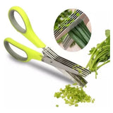 Tijera De Verduras Para Cocina 5 Hojas En Acero Inoxidable