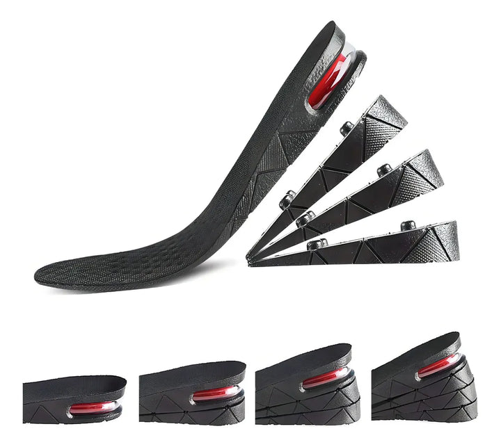 Plantillas Aumento Altura Estatura 3-7cm Zapatos Color Negro Tamaño De La Plantilla Ajustable