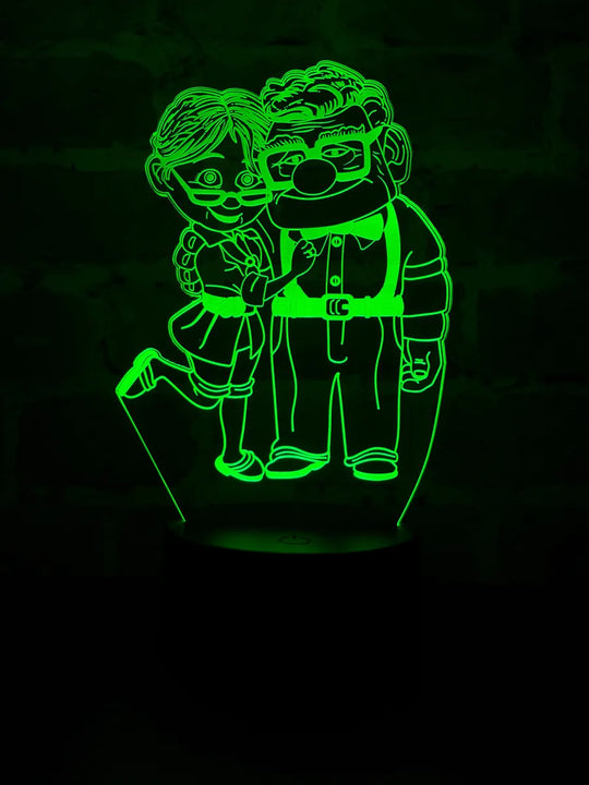 Lámpara De Noche Led Up Carl Y Ellie Decoración Regalo Negro