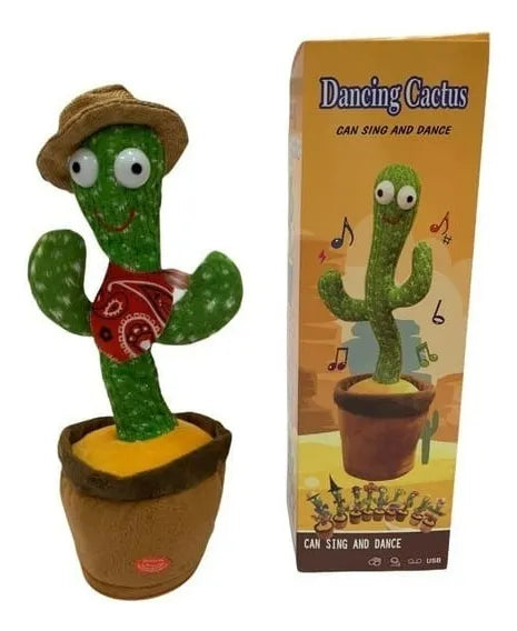 Cactus Bailarín GTI Toy Imita Voz Sonidos Recargable Usb 31cm Baila