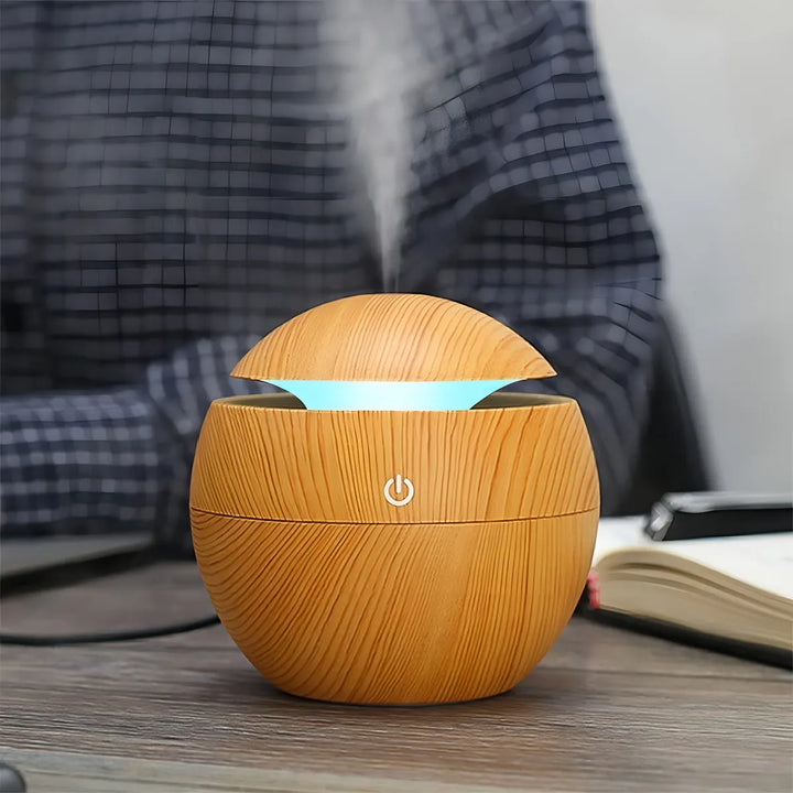 Humidificador Ultrasónico Qatar Shop 3237 Madera Clara Con Difusor Aromático